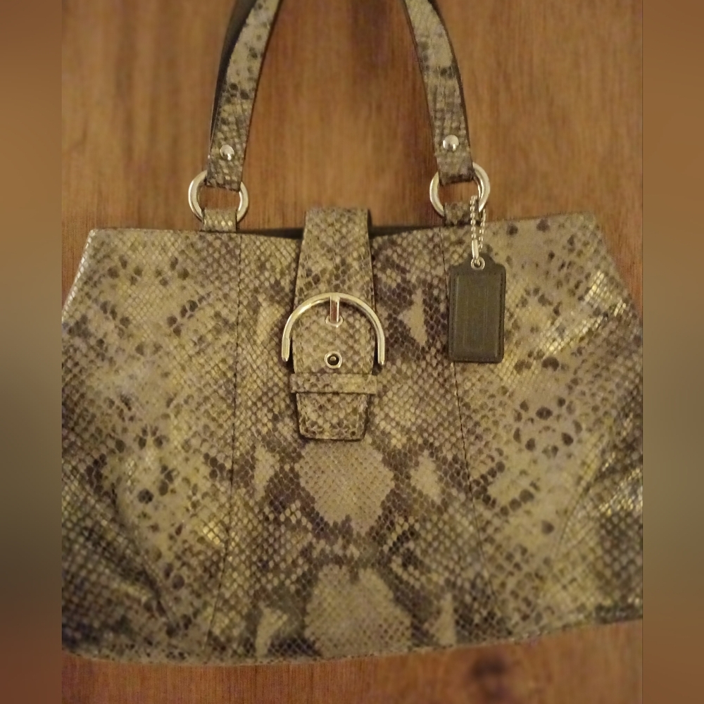 Coach Limited Python Hand Bag year 2012 perfect condition VINTAGE RARE - Picture 2 of 13
